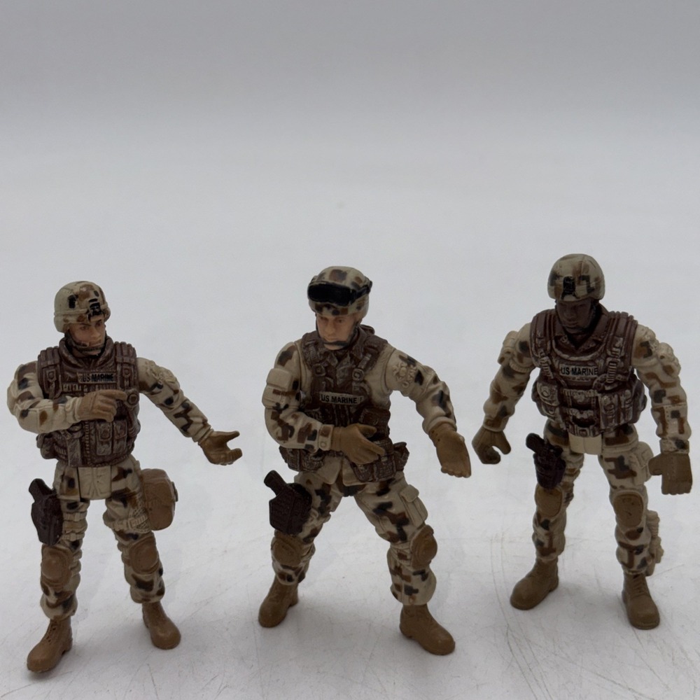 Excite USMC Chap Mei 4" Military Poseable Action Figure Lot Of 3 No Weapons